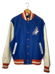 画像：-90s/カナダ製/SHAIN/スタジャン/L/ウール/BLU/無地
