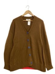 画像：22AW/PEPLUM CARDIGAN/カーディガン(薄手)/38/ウール/BRW/無地//