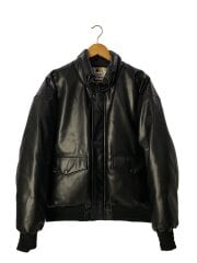 画像：2-WAY COLLAR LEATHER DOWN/ダウンジャケット/M/フェイクレザー/23FW-JK01