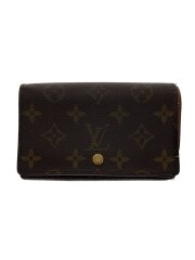 画像：1)ポルト・モネ・ビエ・トレゾール_モノグラム・キャンバス/PVC/BRW/総柄/レディース