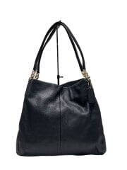 画像：ショルダーバッグ_オールレザー/レザー/BLK/無地