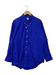 画像：90s～/長袖シャツ/XL/コットン/BLU/ストライプ//