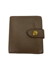 画像：2つ折り財布/レザー/BEG/無地/メンズ/54172-3-09340