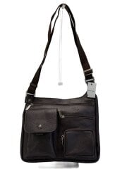 画像：GIUDI/ショルダーバッグ/牛革/BRW/無地/エンボスレザーボディバッグ/ITALY製