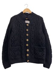画像：カーディガン(厚手)/--/ウール/BLK/3A LUMBER CARDIGAN/茶タグ/英国製//