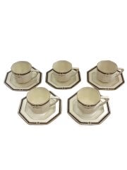 画像：カップ&ソーサー/5点セット/WHT