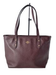 画像：トートバッグ/レザー/BRW/無地