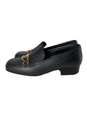 画像：ココマーク/チェーン/ローファー/36.5/BLK/レザー