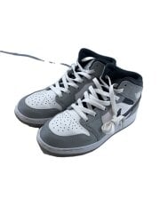 画像：AIR JORDAN 1 MID_エアジョーダン 1 ミッド/23.5cm/GRY/レザー