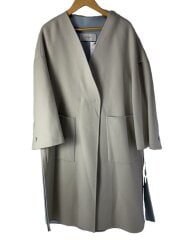 画像：2TONEリバーコート/カシミヤ混/36/ウール/GRY/531-9252101