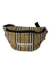 画像：ショルダーバッグ/ナイロン/BEG/チェック/8013921