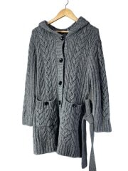画像：ロングカーディガン/カーディガン(厚手)/1/ウール/GRY/無地/FB391-781-08