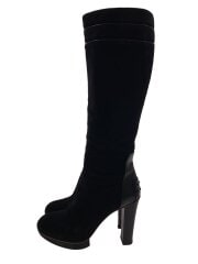 画像：ロングブーツ/36/BLK/スウェード