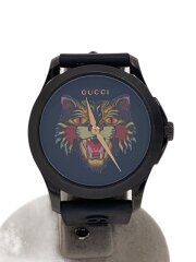 画像：クォーツ腕時計/アナログ/ラバー/BLK/BLK/SS/126.4//