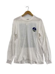 画像：長袖Tシャツ/M/コットン/WHT/プリント//