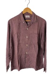 画像：WINGS/長袖シャツ/M/レーヨン/RED/総柄