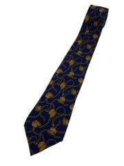 画像：ネクタイ/シルク/BLU/総柄/メンズ