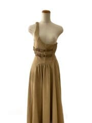 画像：ホルターボリュームフレアロングワンピース/FREE/ポリエステル/CML/112524010