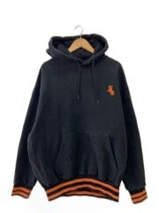 画像：パーカー/L/コットン/BLK/無地/リブボーダー