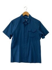画像：半袖シャツ/XS/ポリエステル/BLU/無地