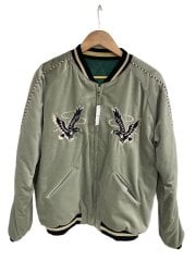 画像：スカジャン/XL/コットン/GRY/無地/TT15544