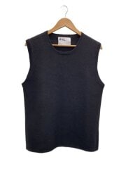 画像：ニットベスト(厚手)/2/ウール/BLK/595-1261500
