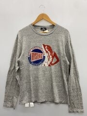 画像：長袖Tシャツ/L/コットン/GRY/0253CL06//