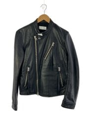 画像：レザージャケット・ブルゾン/S/羊革/BLK/無地