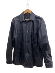 画像：レザージャケット・ブルゾン/M/羊革/BLK/無地/8125-199-0551