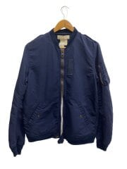 画像：ミリタリージャケット/L/ナイロン/NVY/無地