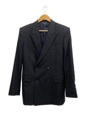 画像：Wool double breasted jacke/46/ウール/BLK/無地