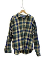 画像：長袖シャツ/--/コットン/BLU/チェック