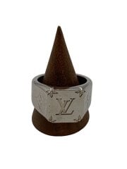 画像：シグネットリングモノグラム_モノグラム_19号/メッキ/19号/SLV/メンズ