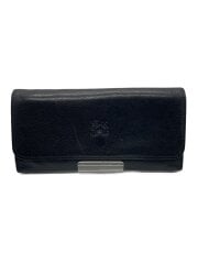 画像：三つ折り長財布/牛革/BLK/メンズ