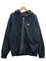 画像：ジップパーカー/XL/コットン/BLK//