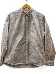 画像：長袖シャツ/L/コットン/WHT