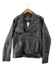 画像：RED MOHICAN/ダブルライダースジャケット/XL/レザー/BLK/無地