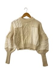 画像：Patchwork Puff Knit/FREE/コットン/CRM/12120528//