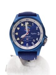 画像：クォーツ腕時計/アナログ/キャンバス/BLU/NVY