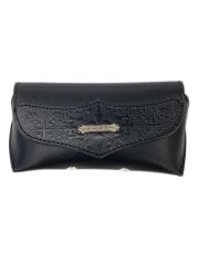 画像：眼鏡ケース/レザー/BLK/メンズ