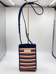 画像：ポーチ/キャンバス/マルチカラー/ボーダー