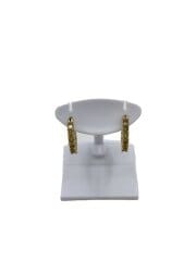 画像：フープピアス/--/スワロフスキー/GLD/レディース