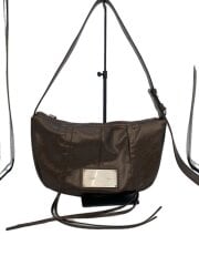 画像：HALF SHIRRING RIBBON ROUND BAG/レザー/BRW/MK2500BG002V