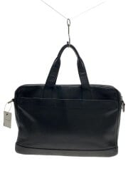 画像：ブリーフケース/レザー/BLK/使用感有、ショルダー欠品