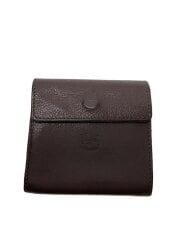 画像：3つ折り財布/レザー/BRW/無地/メンズ