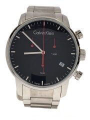 画像：クォーツ腕時計/アナログ/ステンレス/BLK/SLV/K2G　271