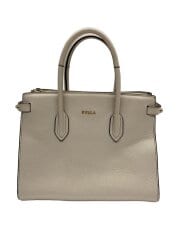 画像：ハンドバッグ/レザー/ベージュ/汚れ有/2WAY