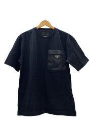 画像：ポケットTシャツ/三角ロゴプレート/M/コットン/ナイロン/ブラック/UJN661//