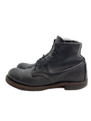 画像：BECKMAN ROUND BOOTS/レースアップブーツ/25cm/BLK/9014/ソール減