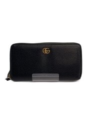 画像：ジップアラウンドウォレット_GGマーモント/レザー/BLK/メンズ